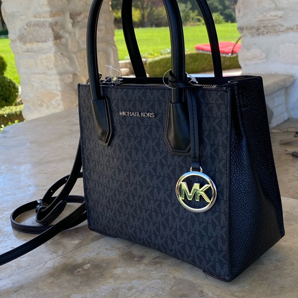 Michael Kors Mercer Medium signature satchel black - Picture 3 of 11